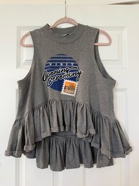Opening Ceremony High-Low Ruffle Tank